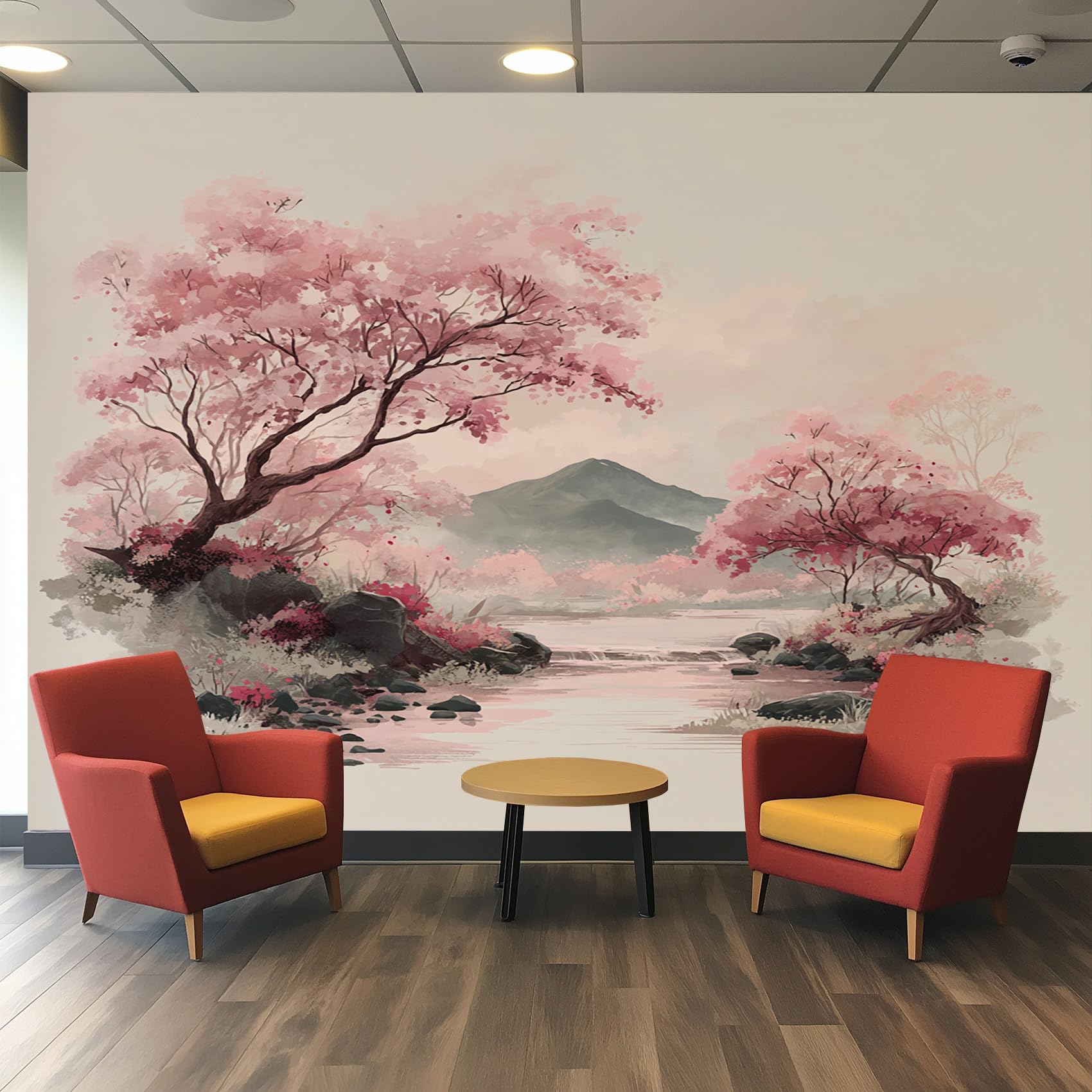 NOGAWA Papier Peint Motif Asiatique, 3D Panoramique Papier Peint Japonais Oriental, Papier Mural Decoratif Pour Salon, Chambre, Tapisserie Murales, Décoration Murale 300x210cm