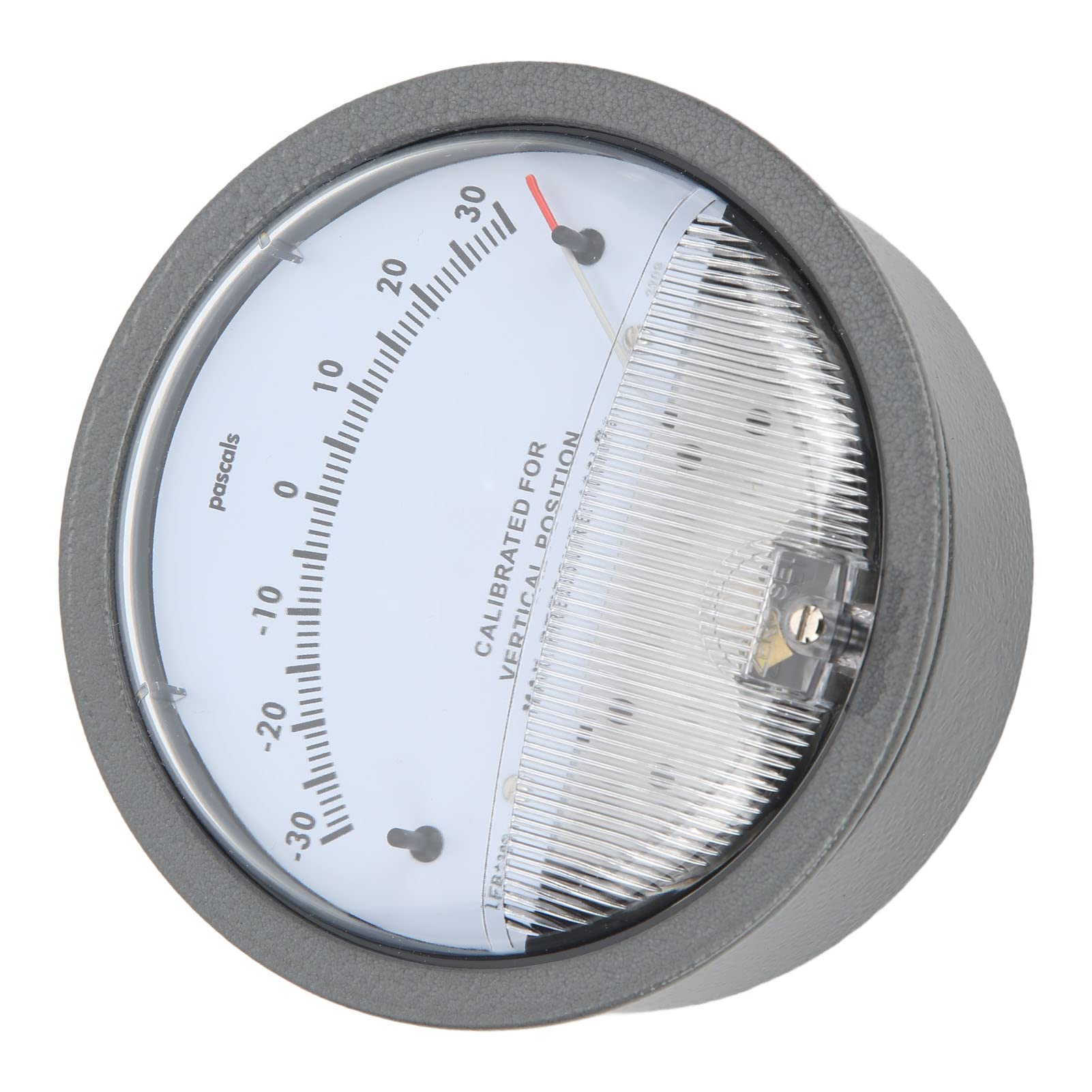 Manometro Differenziale con Puntatore, Alluminio, Rilevamento Pressione Differenziale, HVAC, Interfaccia 1/8 NPT, Grigio, Include Connettori e Adattatori