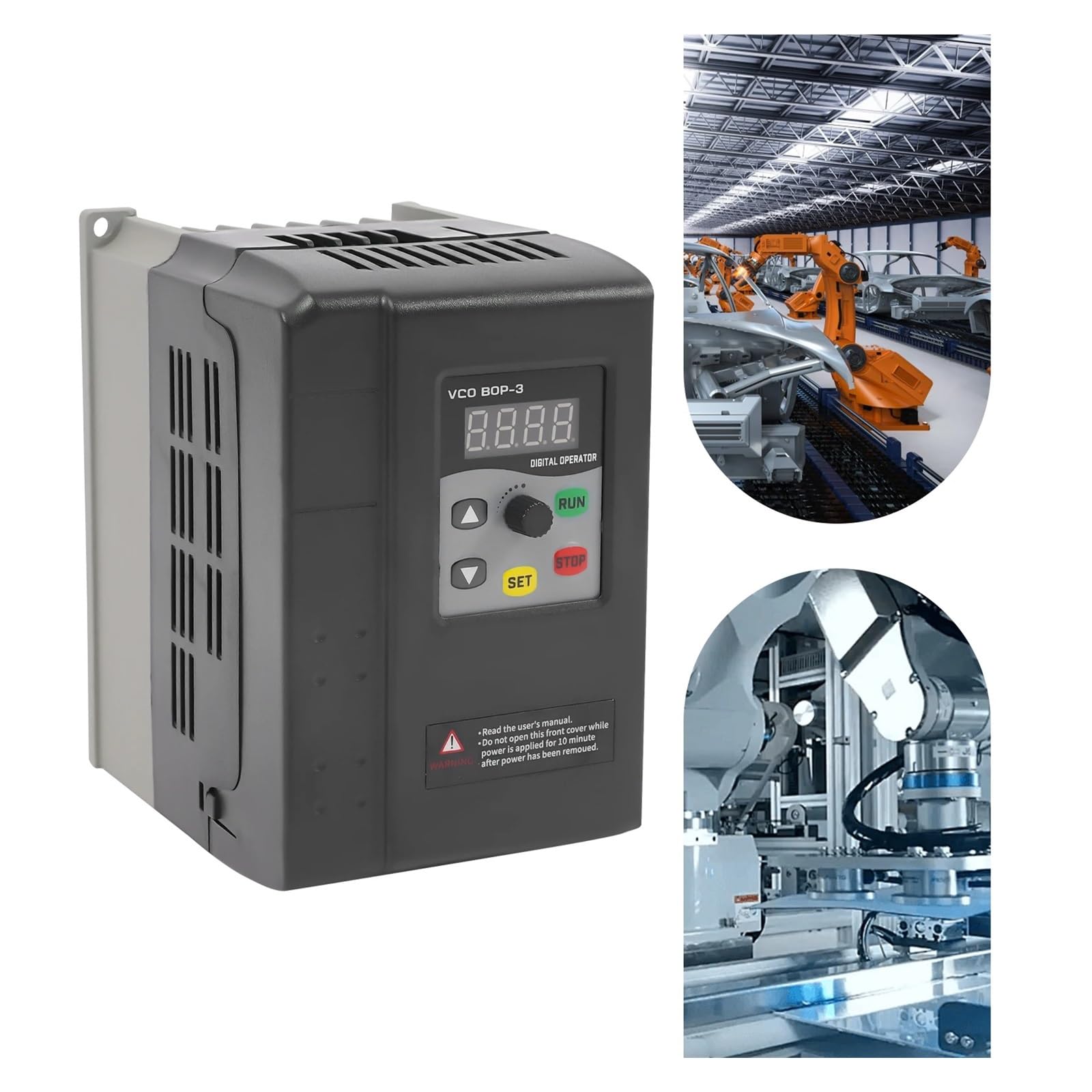 EDEDE Variador de Frecuencia Inversor de frecuencia 380 V 1,5 kW, trifásico, VFD, variador de frecuencia, convertidor de Velocidad, V/F, 3 entradas, 3 Salidas, variador de Velocidad Ajustable