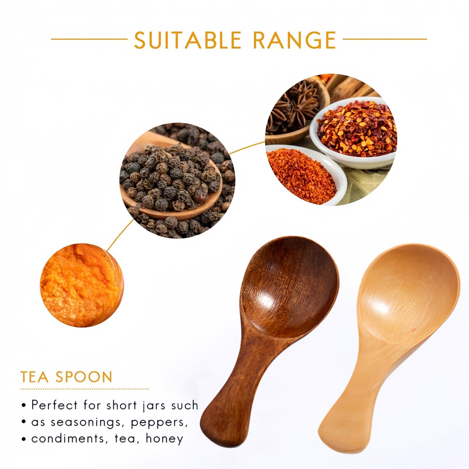 12 PCS Small Wooden Spoons,3.2