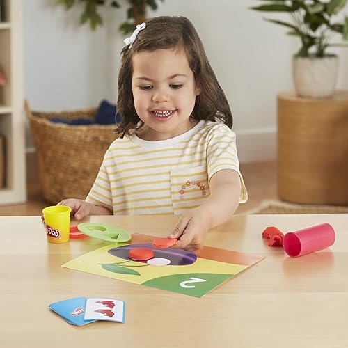 Miniatura 4 de Play-Doh Juego de crear y contar números con 6 tapetes de juego de doble cara, 10 tarjetas de conteo y 6 latas, suministros para el aula de regreso