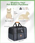 morpilot Pet Travel Carrier Bag, Portable Pet Bag - Folding Fabric Pet Carrier, Travel Carrier Bag for Dogs or Cats, Pet Cage with Locking Safety Zippers, Foldable Bowl, Airline Approved