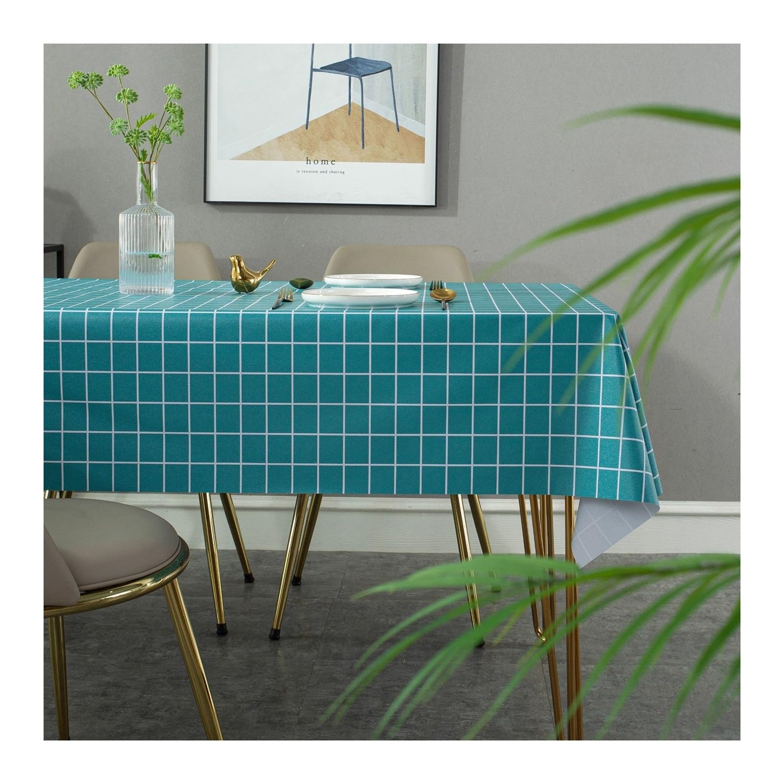 Nappe anti-taches en PVC impermeable pour proteger table 140x300