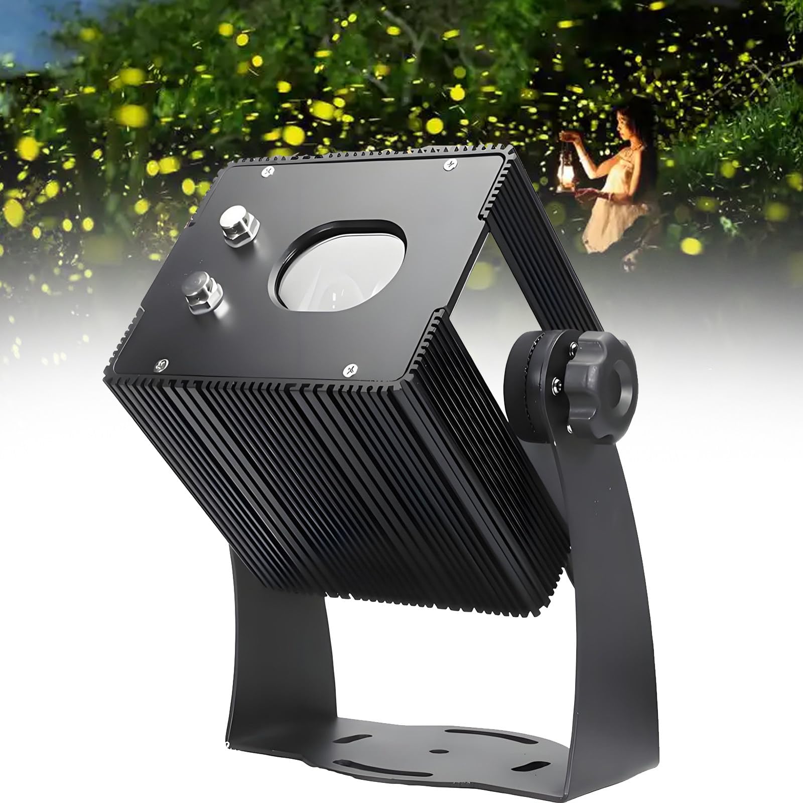 Proiettore Luminoso dinamico a Effetto lucciole, Lampada proiettore Natalizia dinamica Impermeabile IP65, Luce a LED per Esterni con Effetto Stelle per Giardino, Patio e Feste Natale.