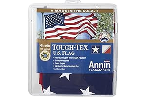 Annin American Flag 4 Feet x 6 Feet Tough Tex US Flag 182004