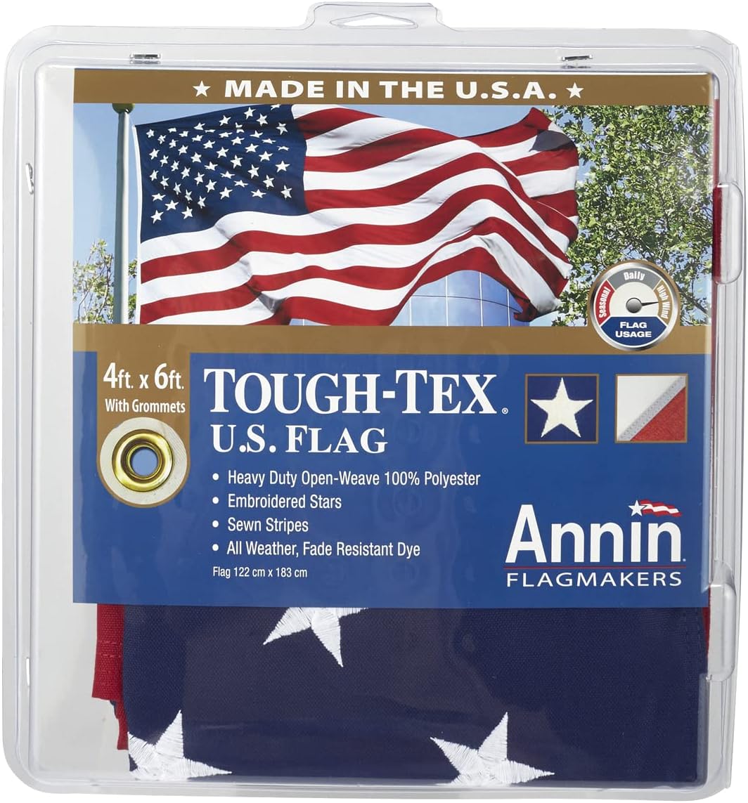 annin flagmakers 182004 4 -Feet x 6 -Feet, Tough Tex US Flag