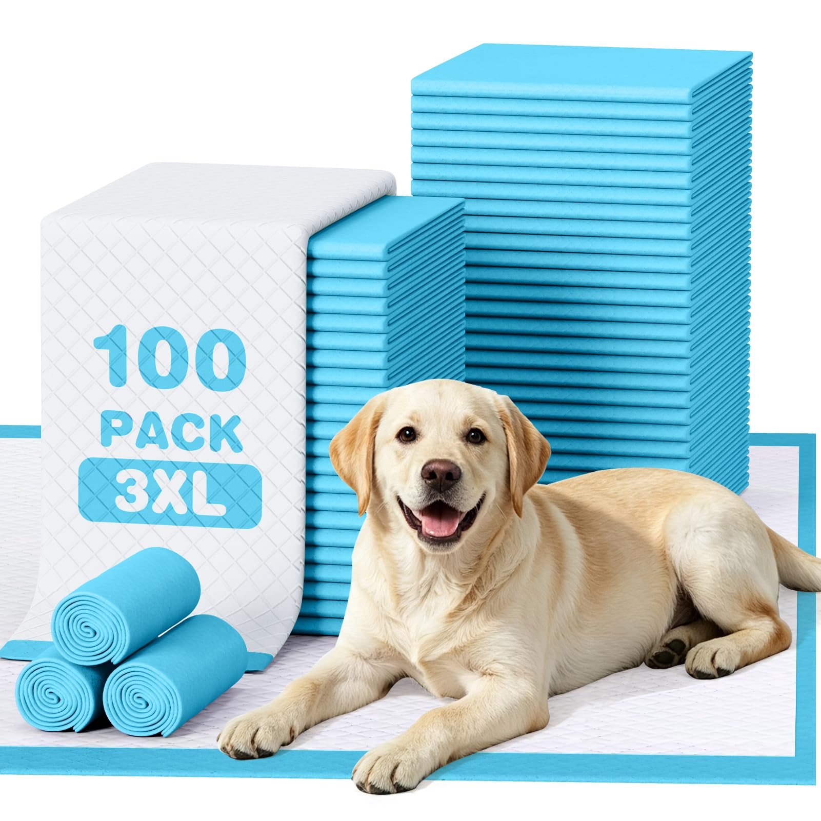36"x36" Pee Pads for Dogs-100 Pack Super Absorbent XXXL Potty Pads for Dogs
