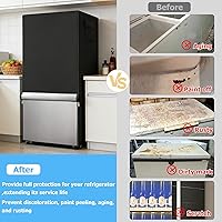 Vista 6 de Funda para refrigerador para exteriores, 600D, resistente, 100% impermeable, cubierta vertical para congelador, fundas exteriores para refrigerador.