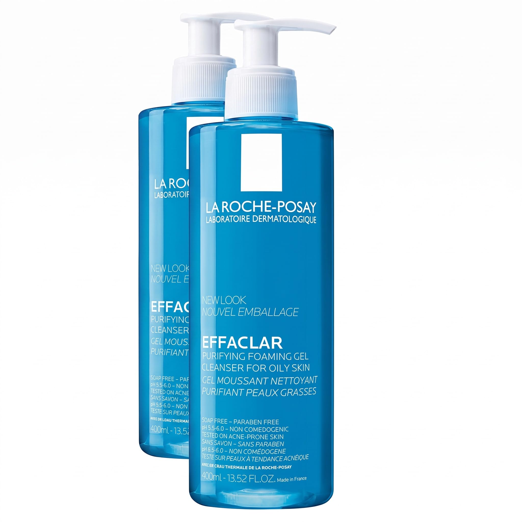 La Roche-Posay Effaclar Foaming Gel Cleanser for Oily Skin 13.52 Fl Oz (Pack of 2)