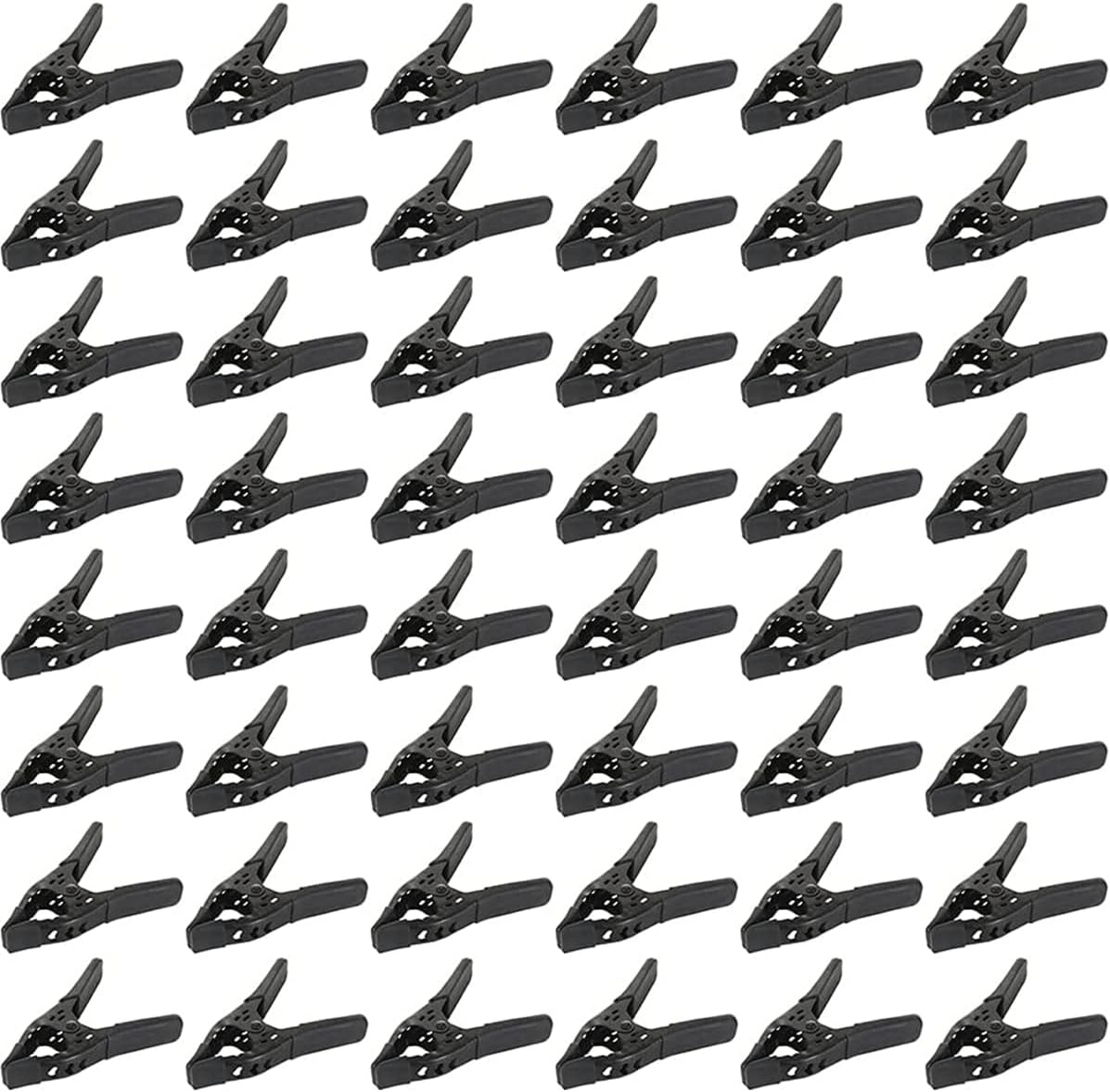 Lot of 48-6" inch Spring Clamp Large Super Heavy Duty Spring Metal - 2.5 inch Jaw opening (Lot of 48 - All Black)