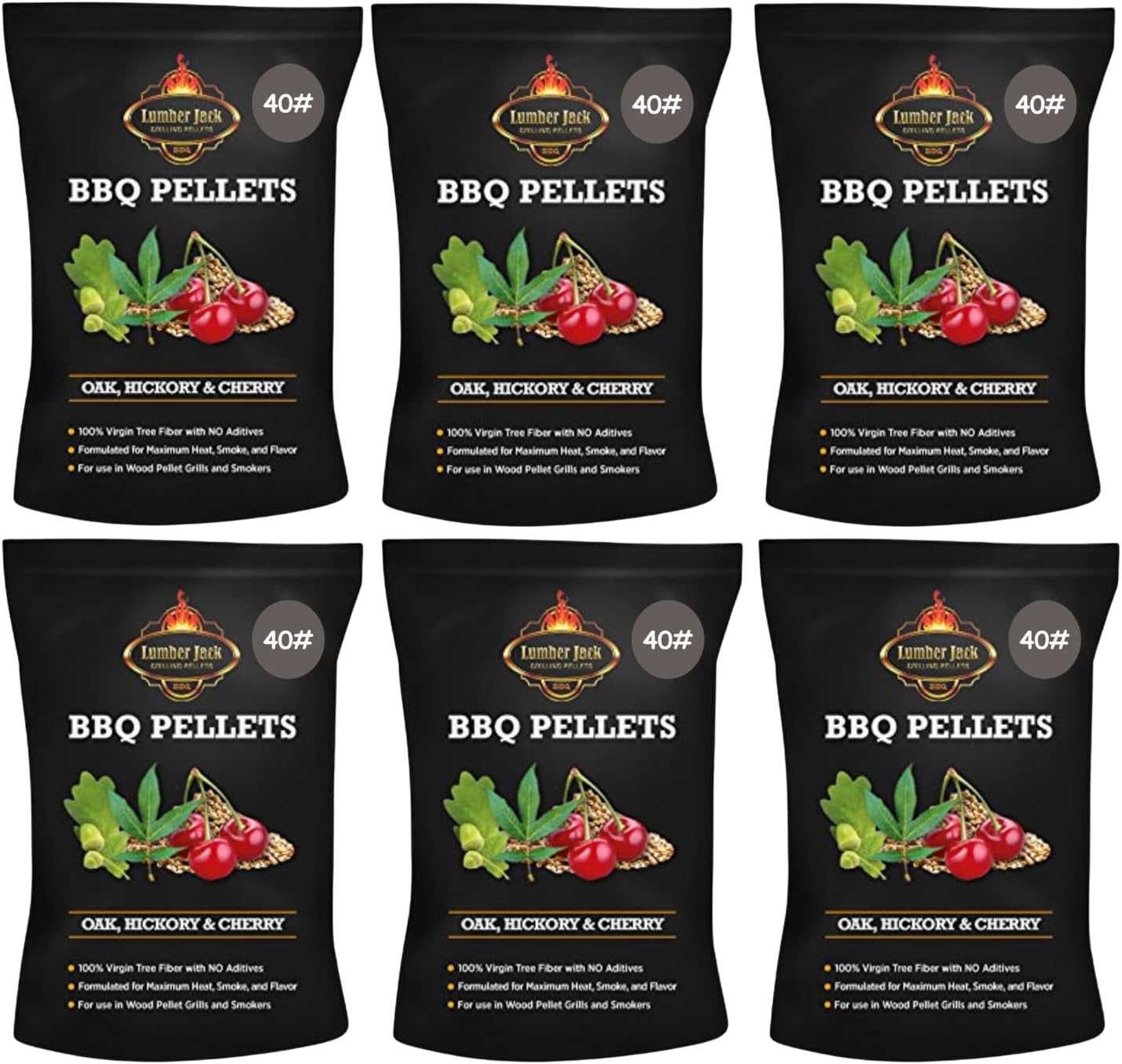 Oak-Hickory-Cherry (OHC) - Supreme Blend Lumber Jack BBQ Pellets (40)