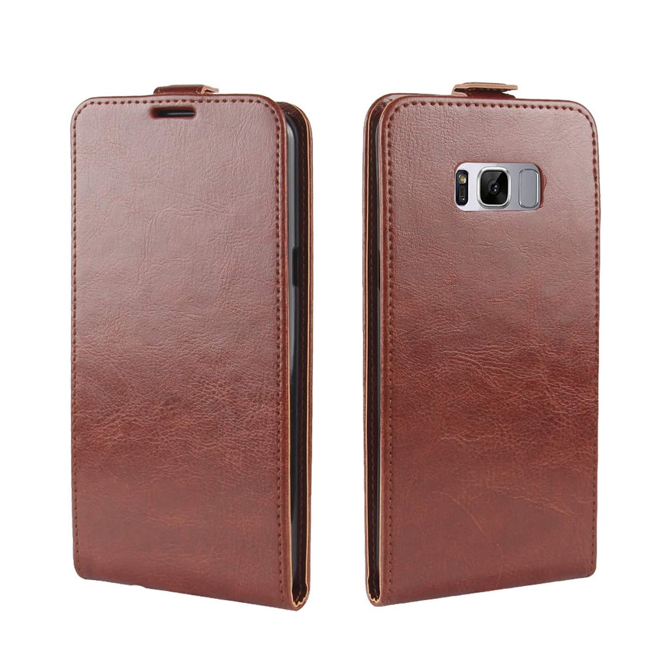 Custodia per Samsung Galaxy S8 Plus, con cerniera, portafoglio in Finto cuoio con tasche per carte