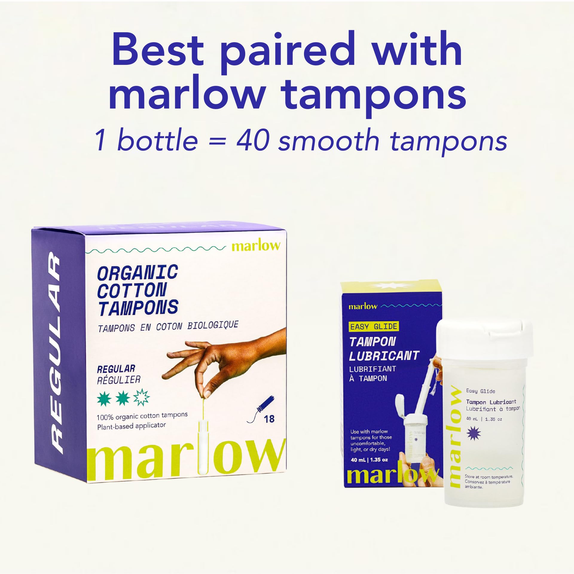 Amazon.com : Marlow Revolutionary Tampon Lubricant, Makes Tampons Easy to  Use, Pain Free Tampon Insertion, Easy Mess Free Application, pH Balanced, Water  Based, Travel Friendly, 40mL : Health & Household