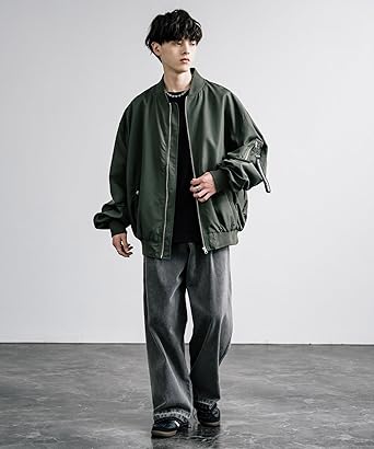 Amazon | [ロッキーモンロー] ポリDEWSPO オーバーサイズMA-1