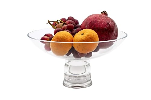 Huang Acrylic Clear Large Round Fruit Bowl with Multifunctional Removable