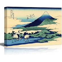 wall26 -Umezawa in Sagami Province by Katsushika Hokusai - Canvas Print Wall Art Famous Painting Reproduction - 32" x 48"