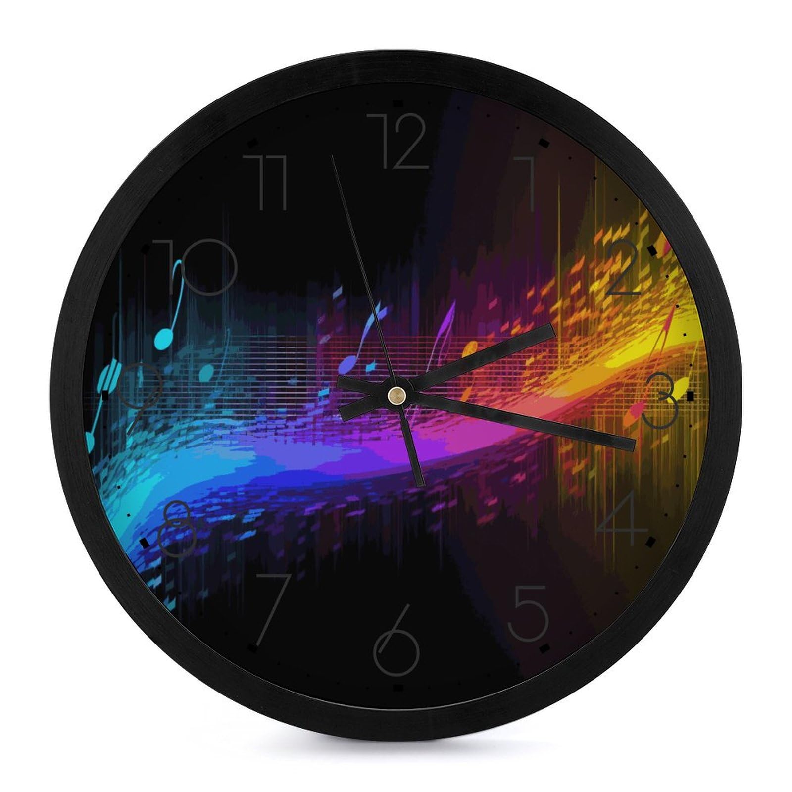 Horloge murale numérique à spectre musical à piles pour le salon