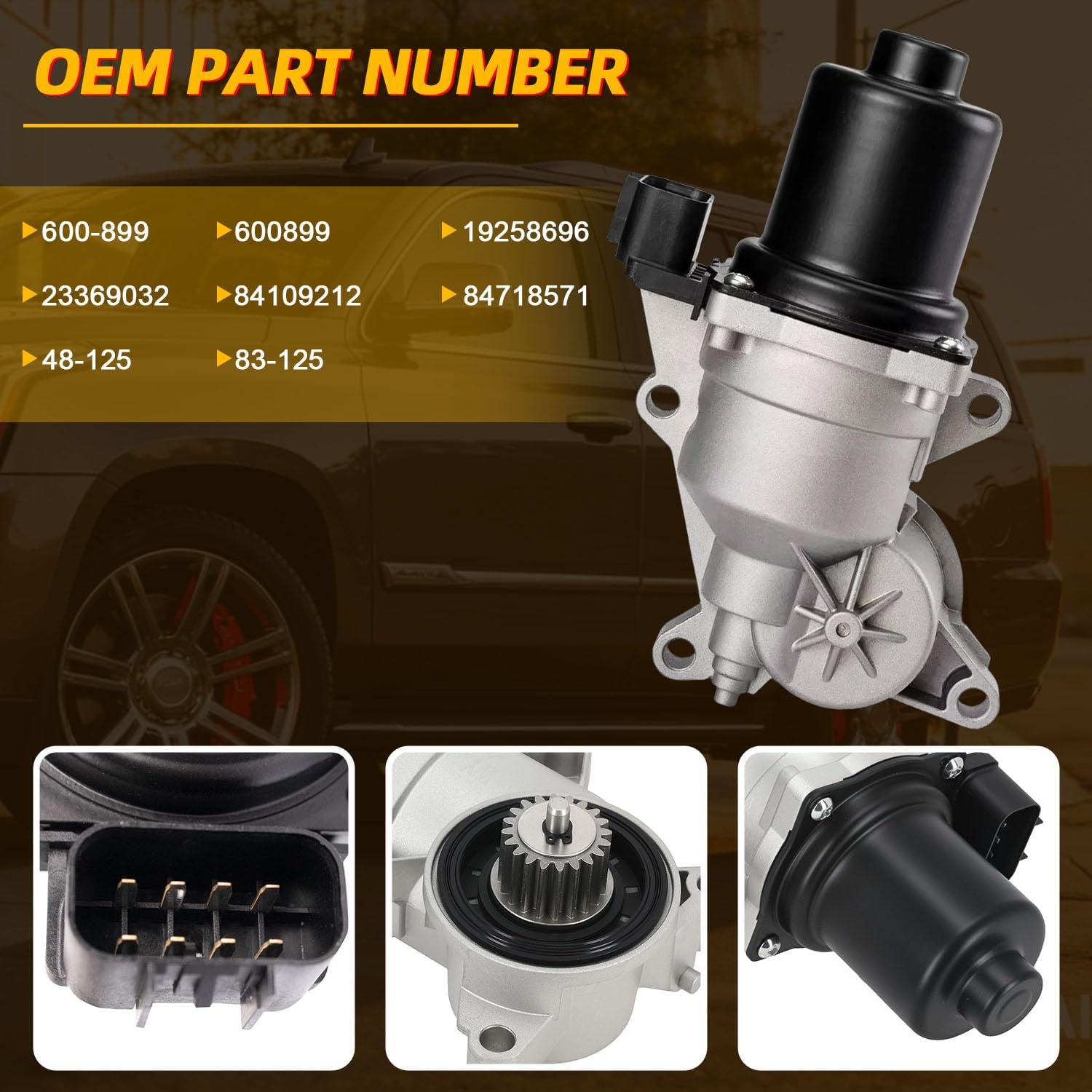 600-899 Transfer Case Motor Compatible with Cadillac Escalade/ESV 2016-2017,For Chevrolet Silverado 1500 /Suburban 1500/Tahoe/Avalanche 2007-2013,for GMC Yukon/XL/Sierra 1500,19258696