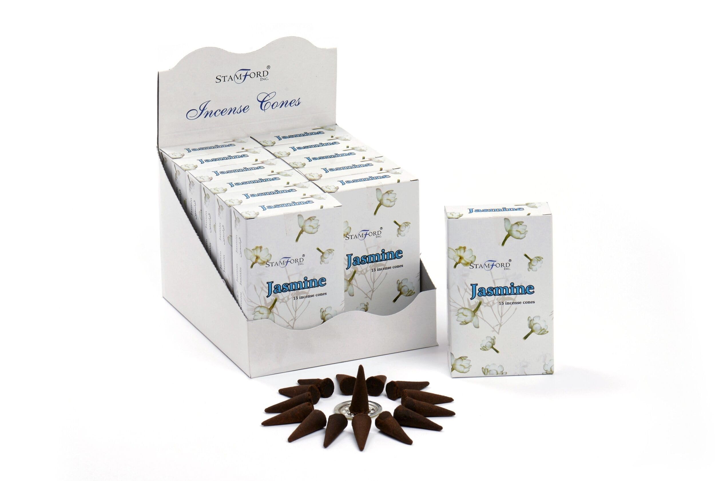 Stamford Incense Cones Jasmine - 12 Packs x 15 Cones