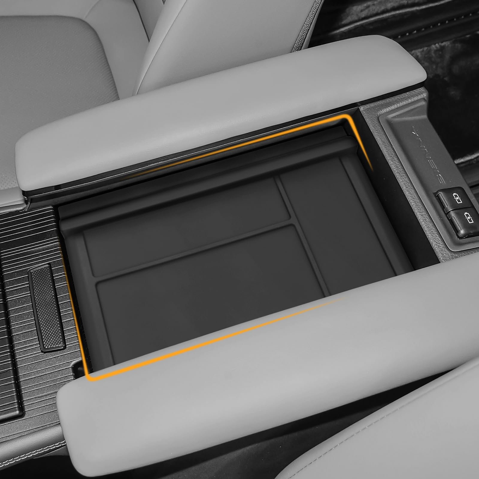 Photo 1 of BILOPER Center Console Tray Liner Compatible with Toyota Sienna 2021-2025 2026 LE/XLE/XSE/Limited/Platinum Accessories,Silicone Center Console Organizer Protective Pad Armrest mat