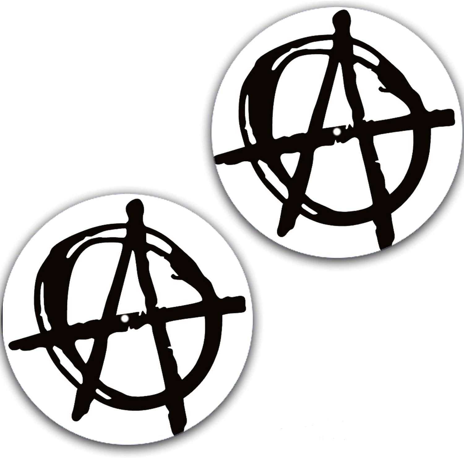 DJ One Pair DJ Anarchy #2 Anti Scratch Pad Vinyl Memorabilia 7" inch Slip Mat Portablism Turntable Slipmat DJ Platter Pad x2