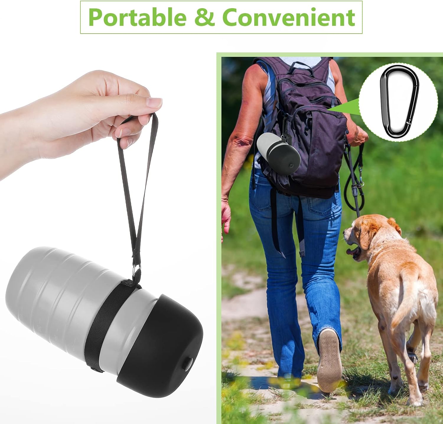 Pecute Dog Water Bottle 650ml, Portable Puppy Drinking Bottles Leak Proof Pet Travel Bottle - Image 5
