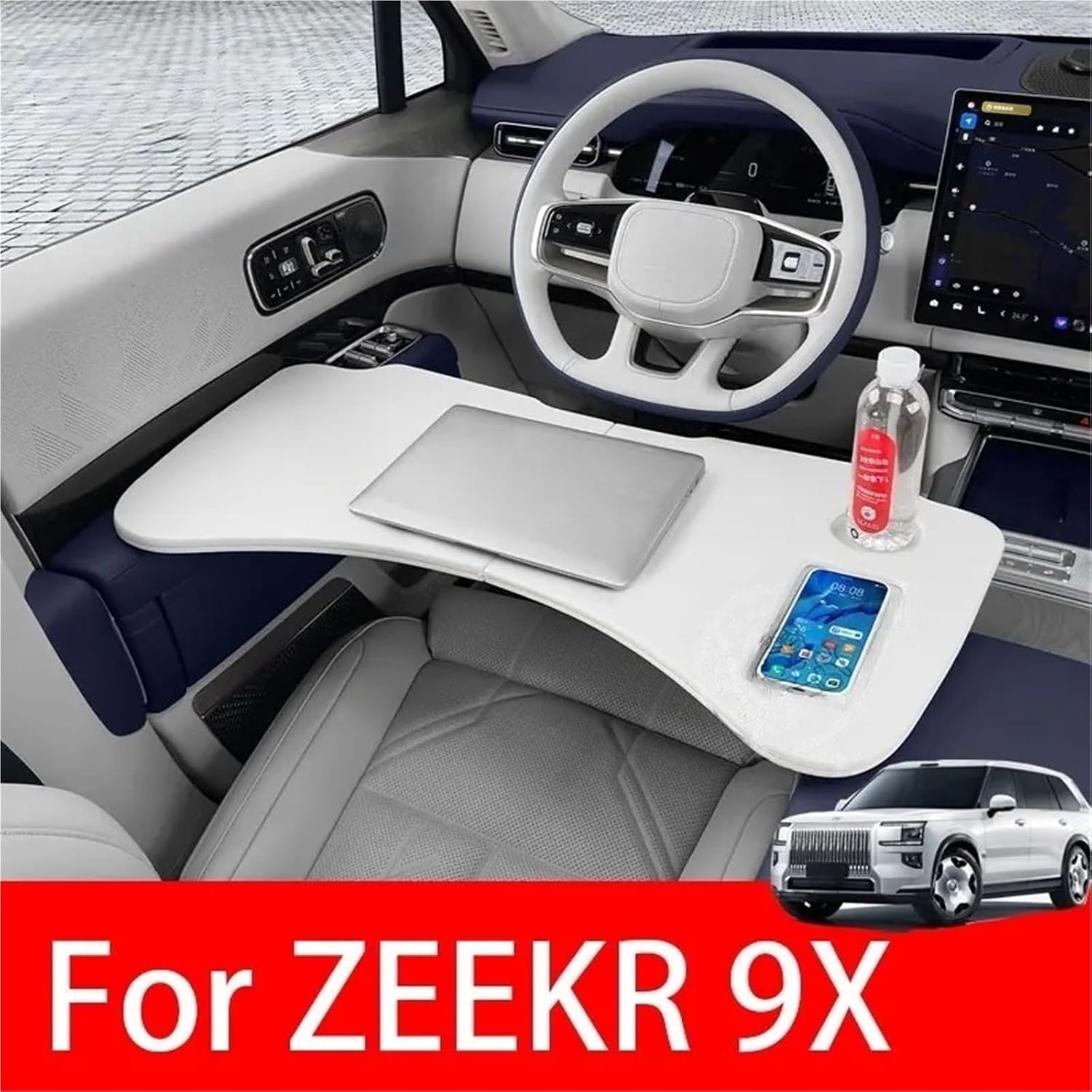 Car Tray Table for Zeekr 9X 2025 2026Car Food and Drinks Folding Holder Laptop Stand Drive Desk Office Tool Accessories(C) image 2