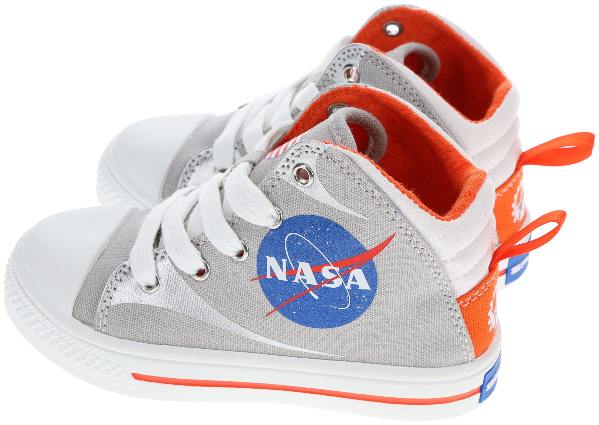 GenericSG Footwear NASA Boys Sneakers Canvas Hi-Top, Boys Size 12, Grey