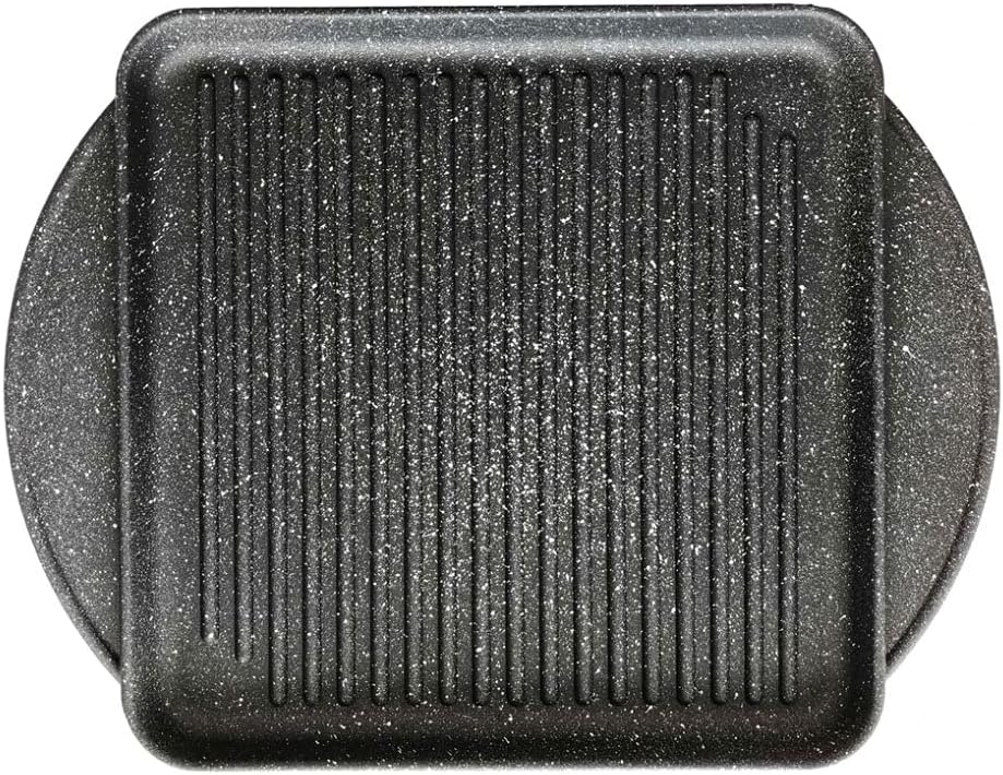 Olympia Hard Cook 11 x 11 Inch Square Non-stick Die Cast Aluminum Griddle, Made In Italy