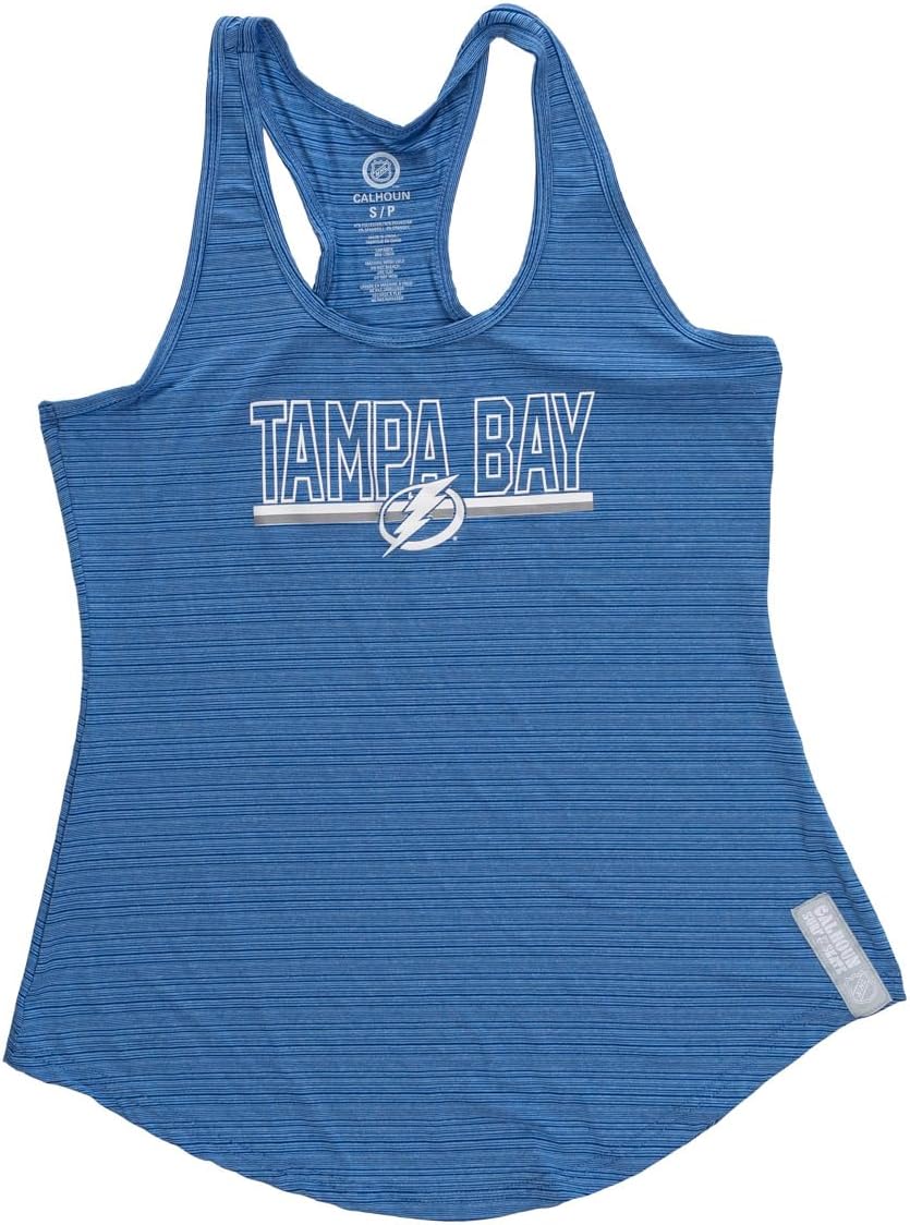 Calhoun NHL Womens Lightweight Sleeveless Loose Fit Workout Racerback Tank Top
