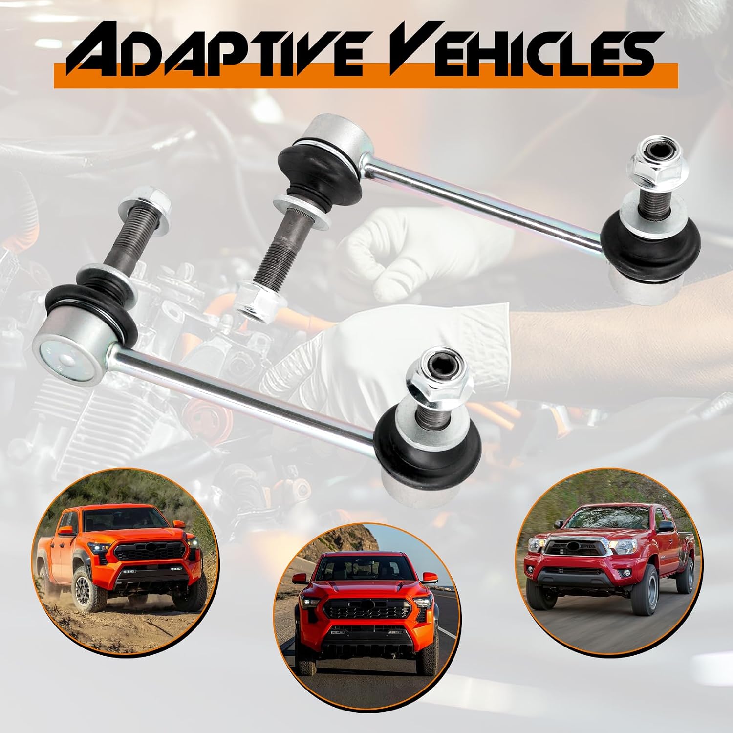 2 Pcs Front Stabilizer Sway Bar Links, Compatible with 2005-2022 Toyota Tacoma, Replace# K80946, K80948