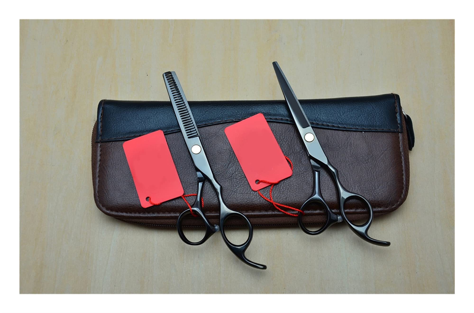 Professionelle Haarschere Friseurschere + Effilierschere Haar-Styling-Tools,2 Stück Add Case Z