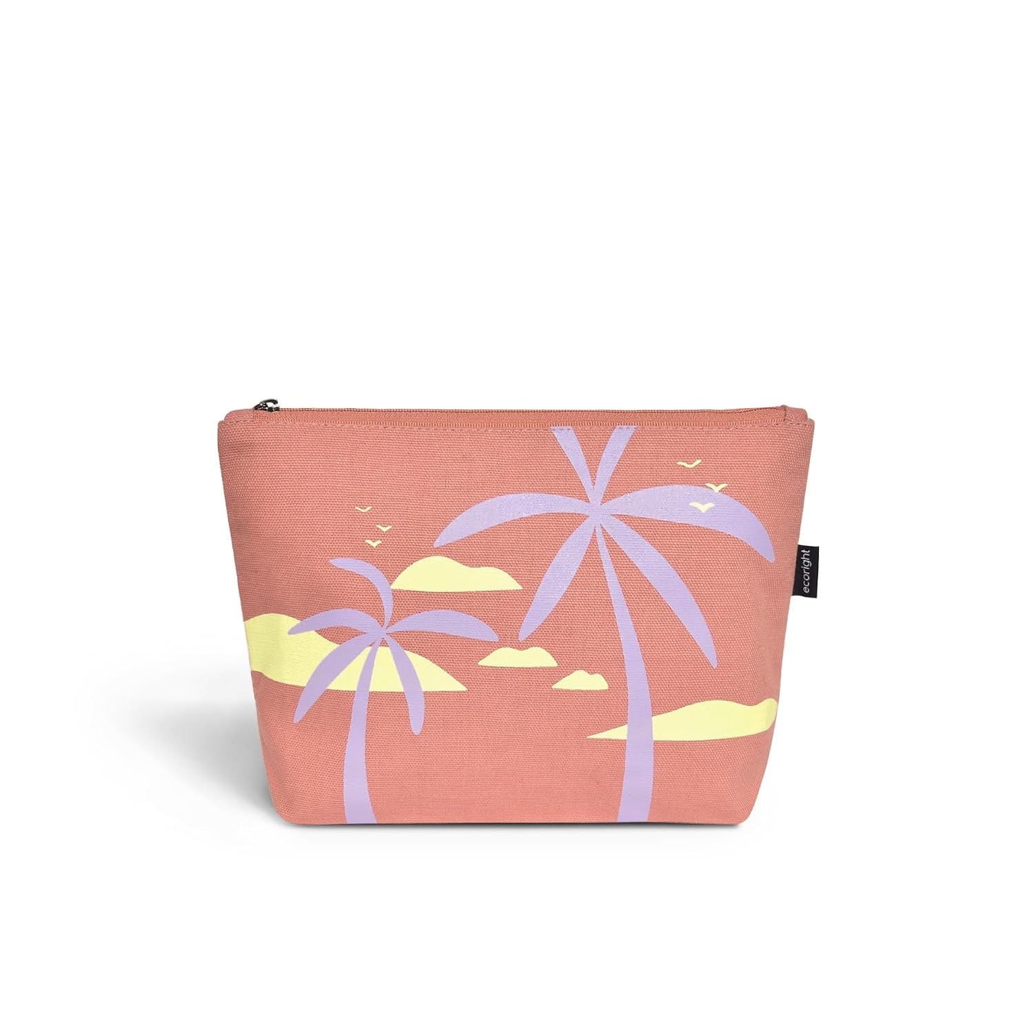 Ecoright Makeup Pouch for Girls, Canvas Cosmetic Pouch for Women, Small Pouches for Women with Waterproof Recycled Lining