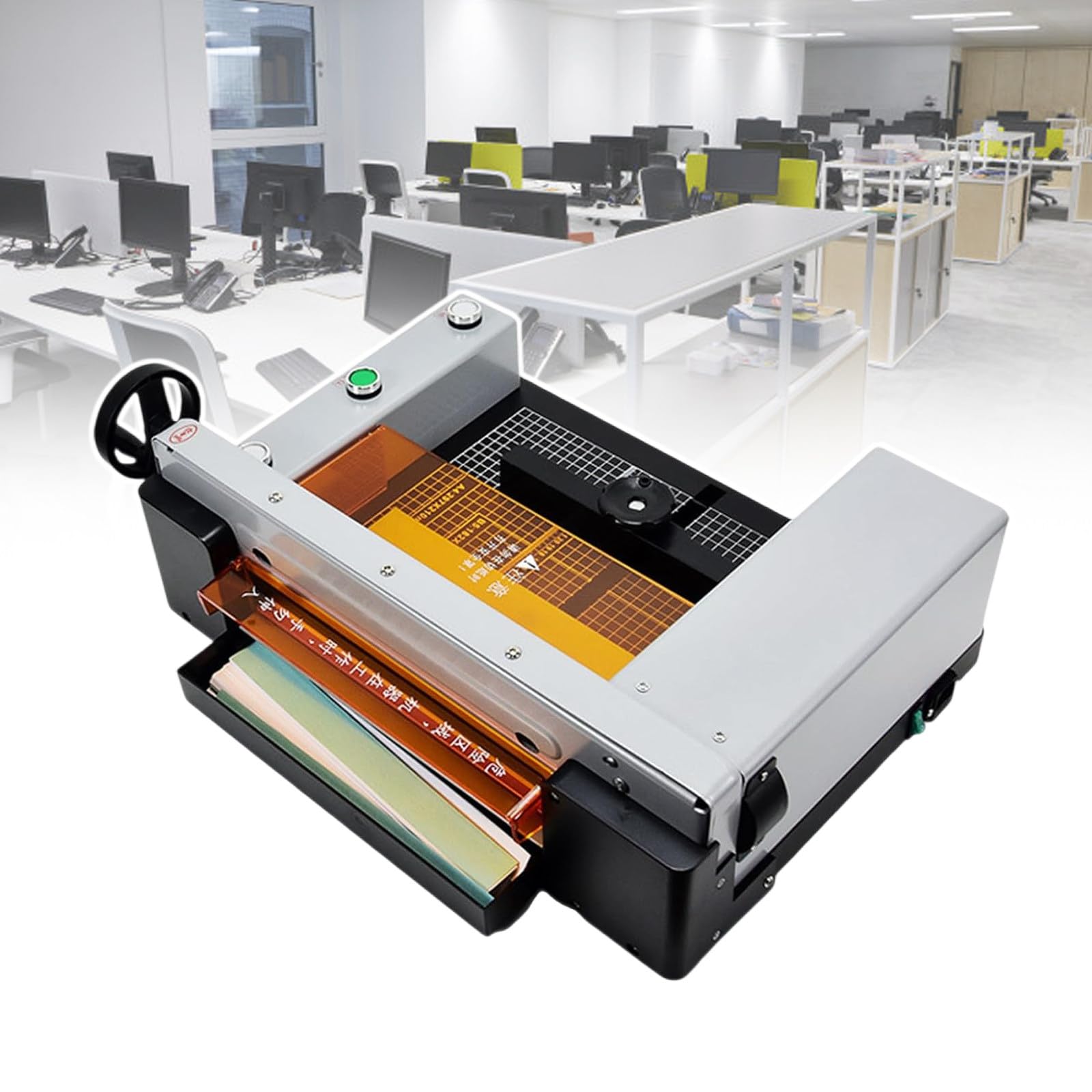 200 W Papierschneider Mit Laserpositionierung, FüR Druckereien/BüRo/Zuhause, Mit Schutzabdeckung, Bodenplatten-Gitterskalendesign, Schnittgenauigkeit ±0,5 Mm,110V