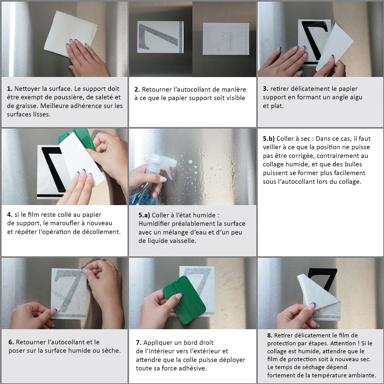 ECSiNG Lot de 10 autocollants pour portes automatiques Do No