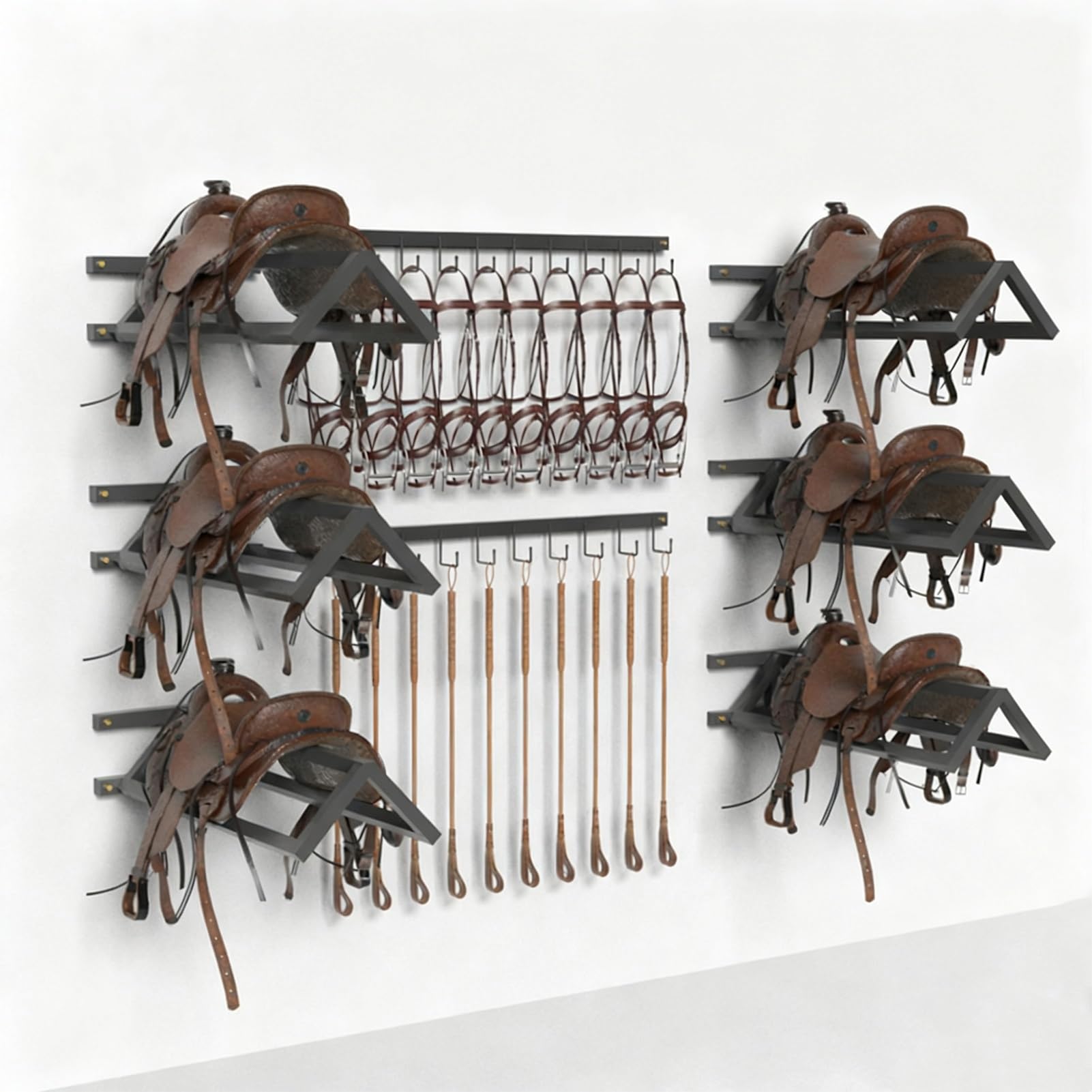 Soporte de pared con capacidad de 250 libras para almacenamiento y organización de equipos de caballos