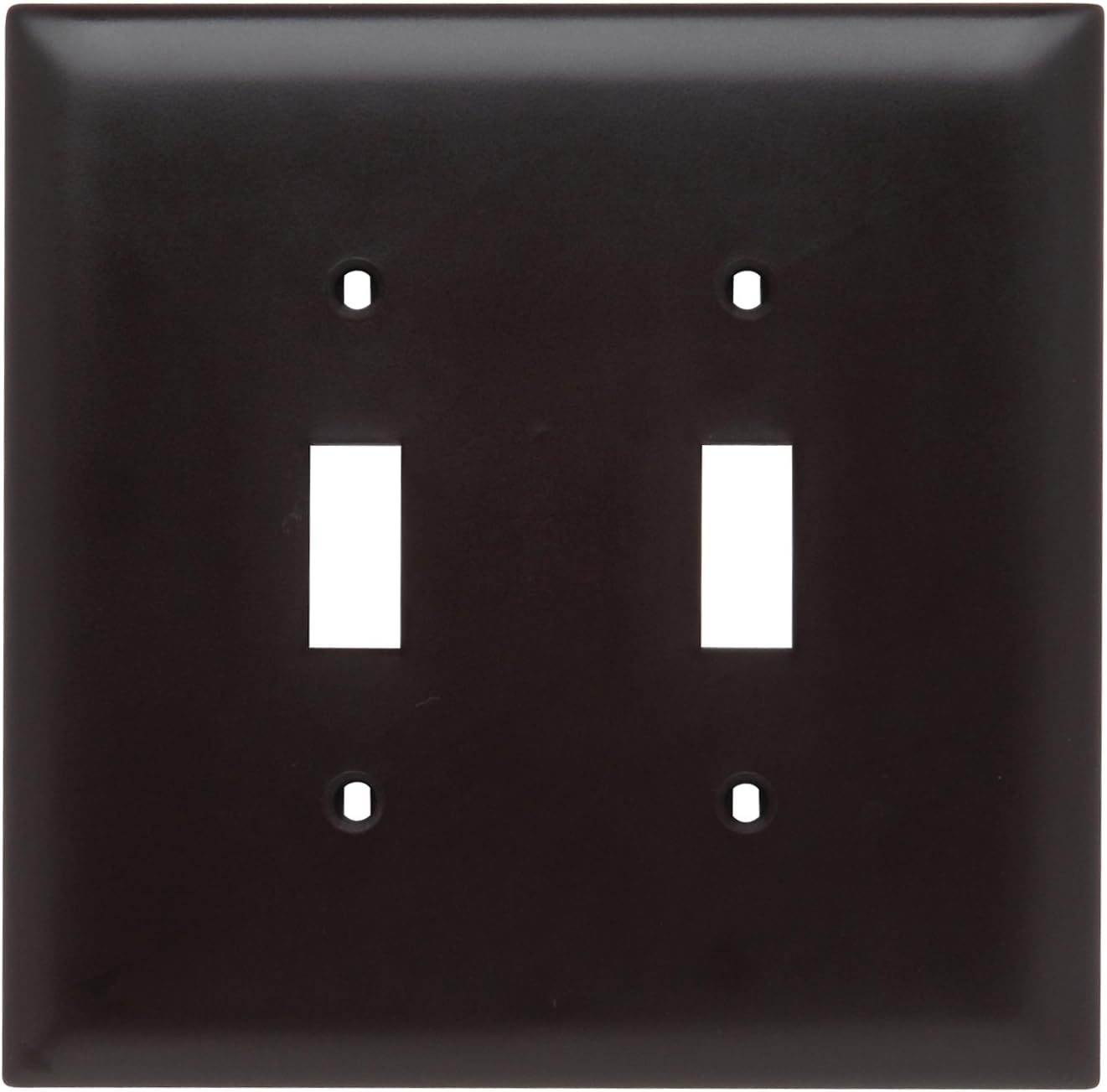 Legrand Pass & Seymour TPJ2 Trademaster Jumbo Oversized Unbreakable Nylon Wall Plate, 2 Gang, Two Toggle Cover, Brown (1 Count)