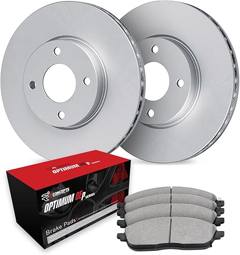 R1 Concepts Kit de frenos y rotores delanteros  Pastillas de freno delanteras Rotores y pastillas de freno  Pastillas de freno y rotores Optimum OEp