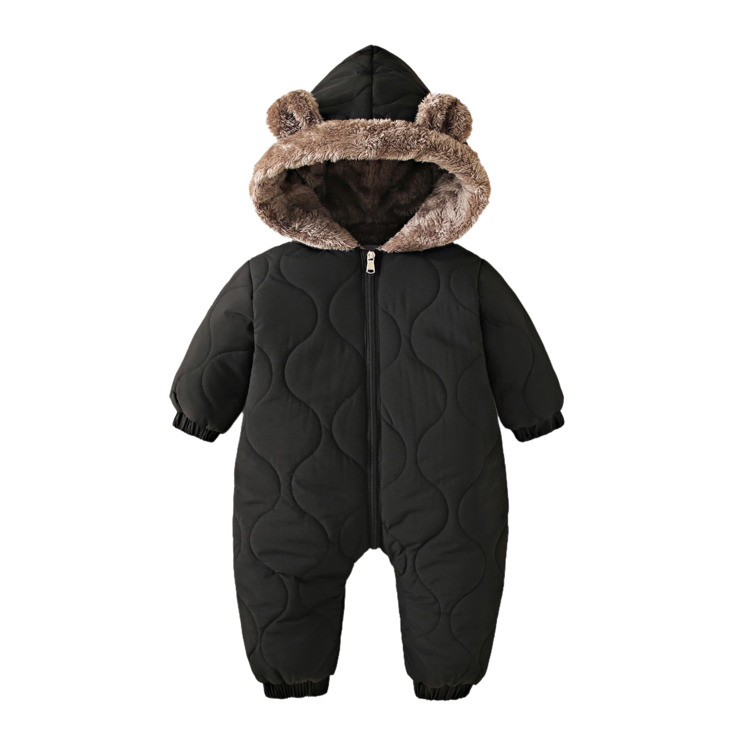 Yanmucy Combinaison de neige pour bébé en polaire épaisse et chaude pour bébé - Combinaison d'hiver pour landau - Pour bébé fille et garçon de 0 à 24 mois