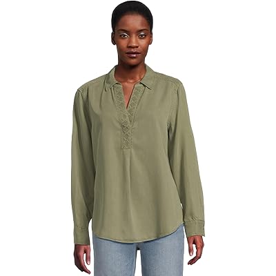Tommy Bahama Sunwashed Twill Embroidered Popover dusty thyme
