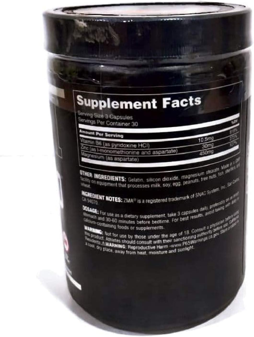 ZMA Pro Suplemento de zinc y magnesio con vitamina B6 para absorción