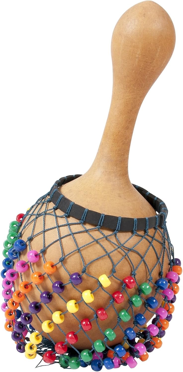 Overseas Connection Shekere, Multicolor, Wood, Round, 1 Piece, Shakers-Percussion Instruments