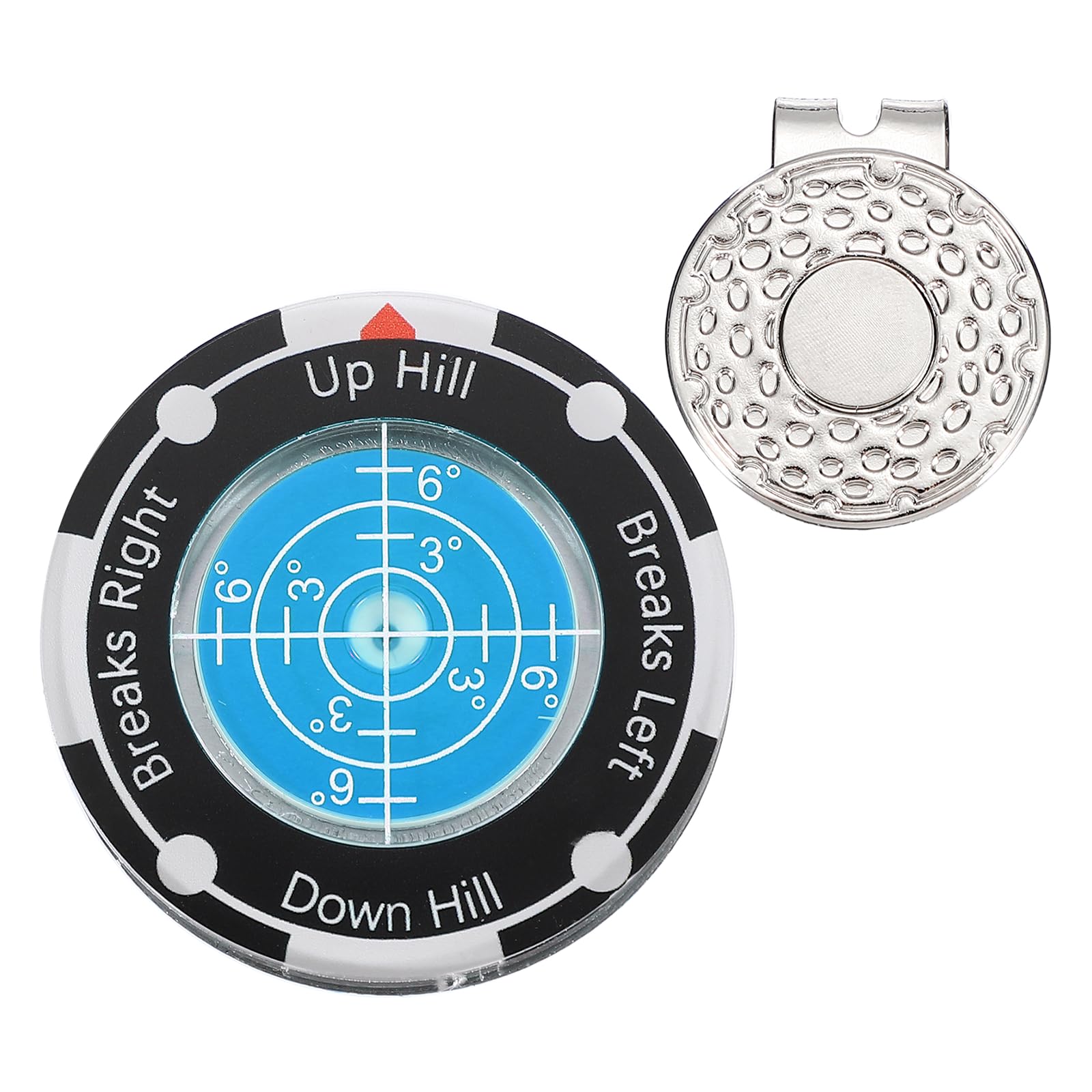 YELARXI Golf Green Reader, Golf Ball Marker with High Precision Green Reading Aid Bubble and Magnetic Cap Clip - Fitting for (Training/Accessories/Gift/Men & Women), Light Blue