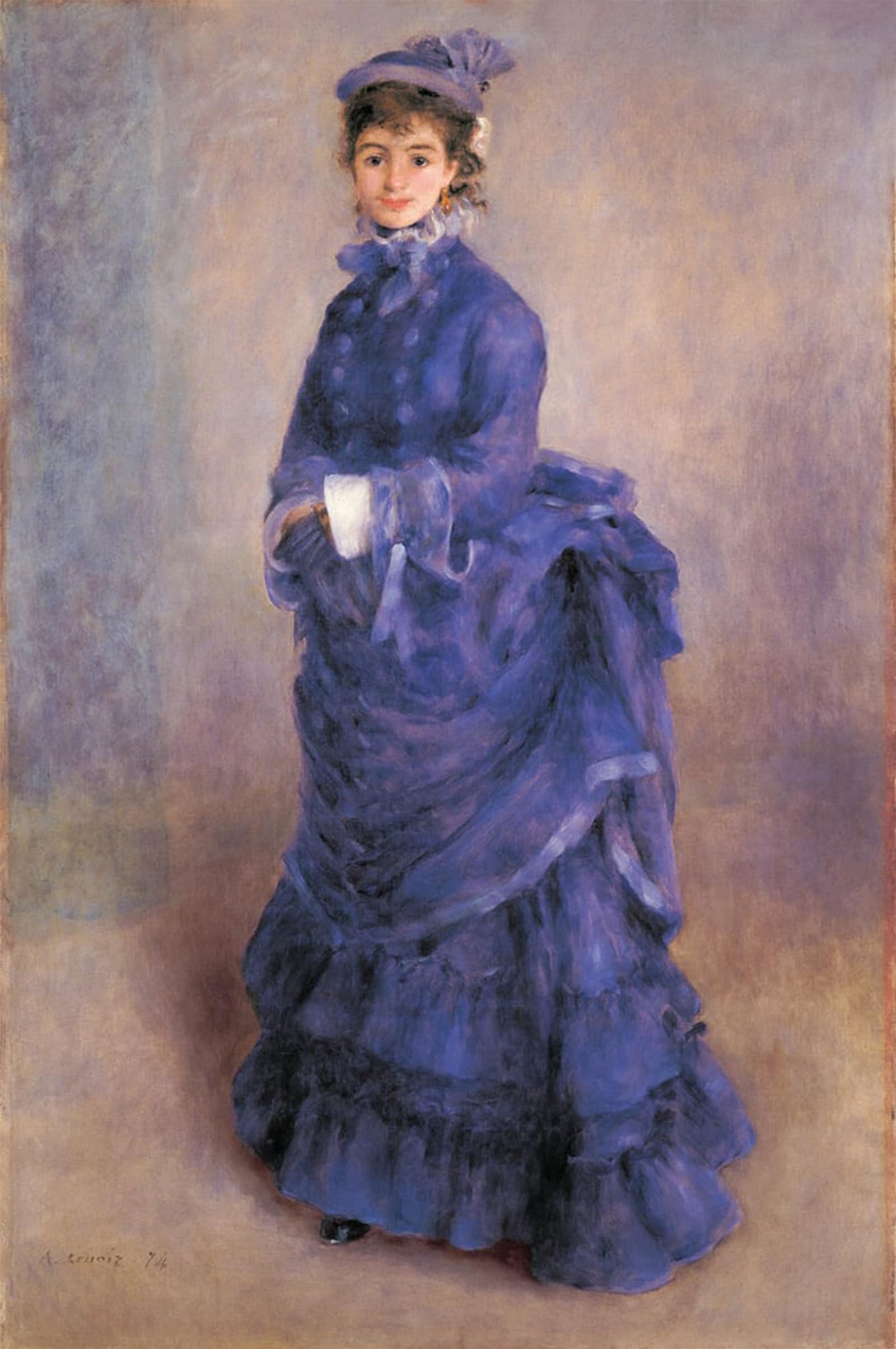 POSTERIIk Vintage Art Print Images Pictures Print the Parisian Portrait of Madame Henriette Henriot by Pierre Auguste Renoir Modern Colour Posters for Office Home Decor 60x90cm