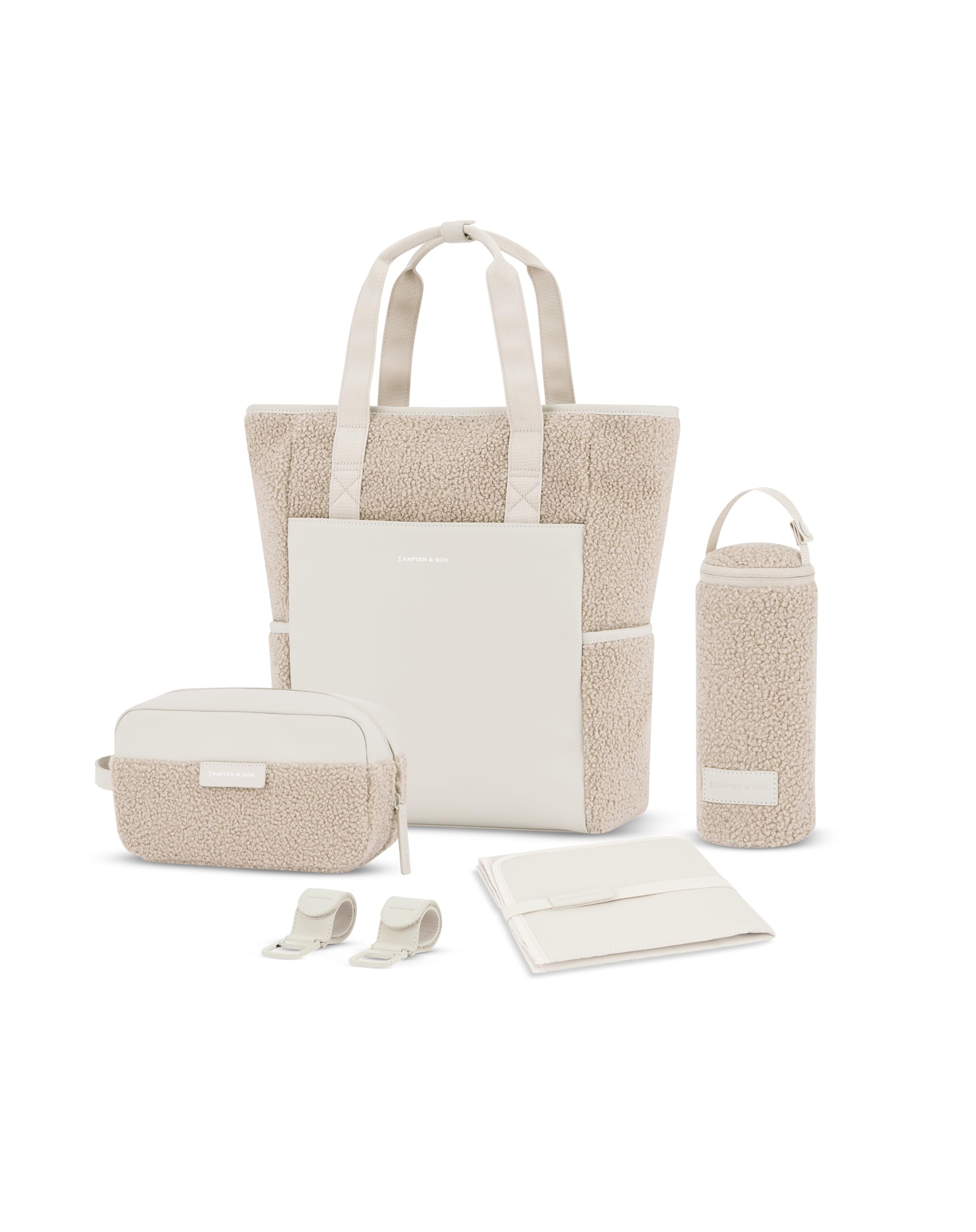 Kapten & Son Sac à dos Lindby Kit de change 18 L | Sac à dos à langer & sac à langer 2en1 avec fixation pour poussette et valise | incluant trousse de toilette, matelas à langer & porte-bouteille