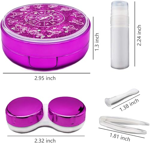 Miniatura 8 de Vastsoon Estuche para lentes de contacto con lavadora limpiadora, tamaño de viaje, kit de herramientas de extracción de aplicador de lentes de