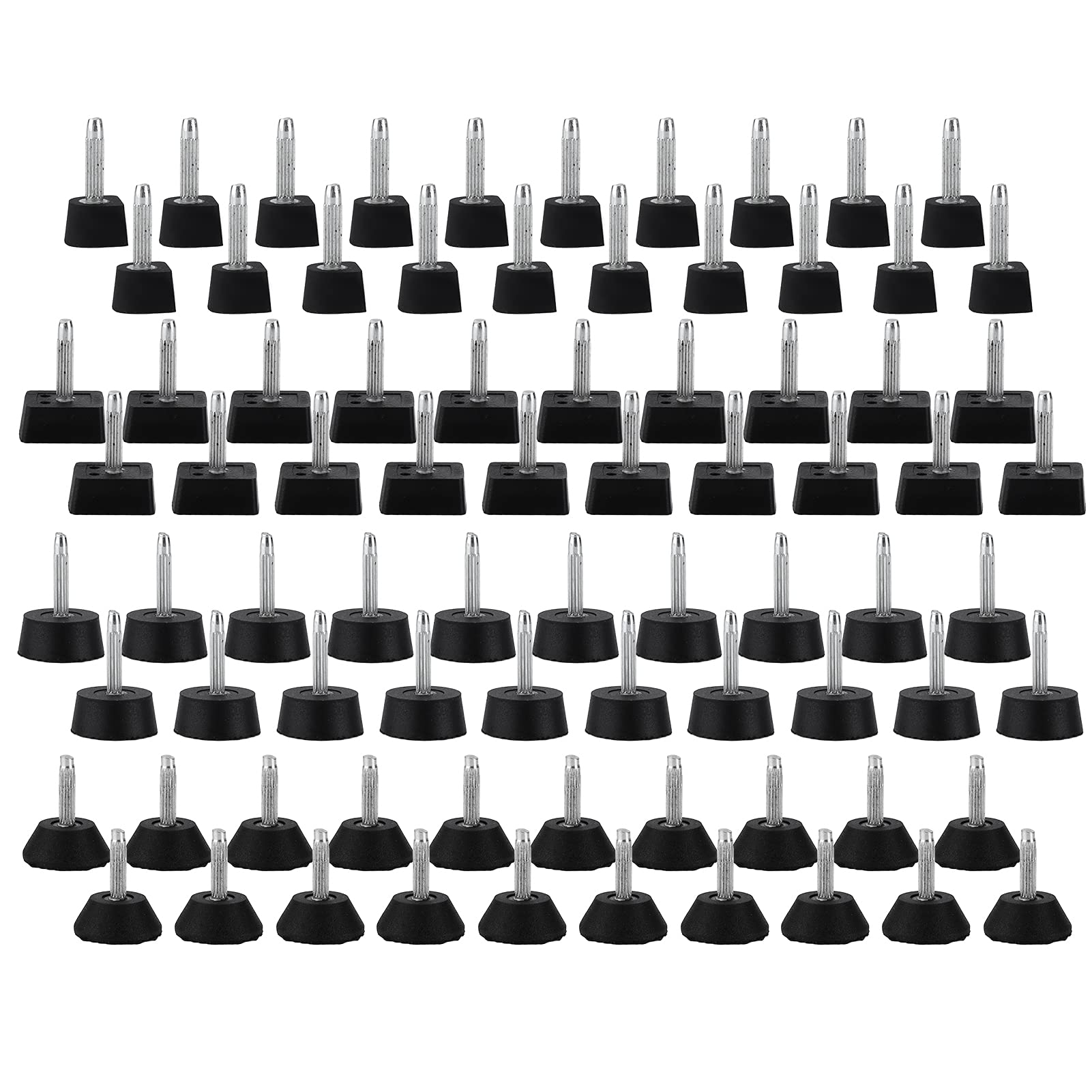 Scarpe Alla Moda Nere Del Tacco Alto Con Le Punte Ed I Perni Fotografia - Foto 4