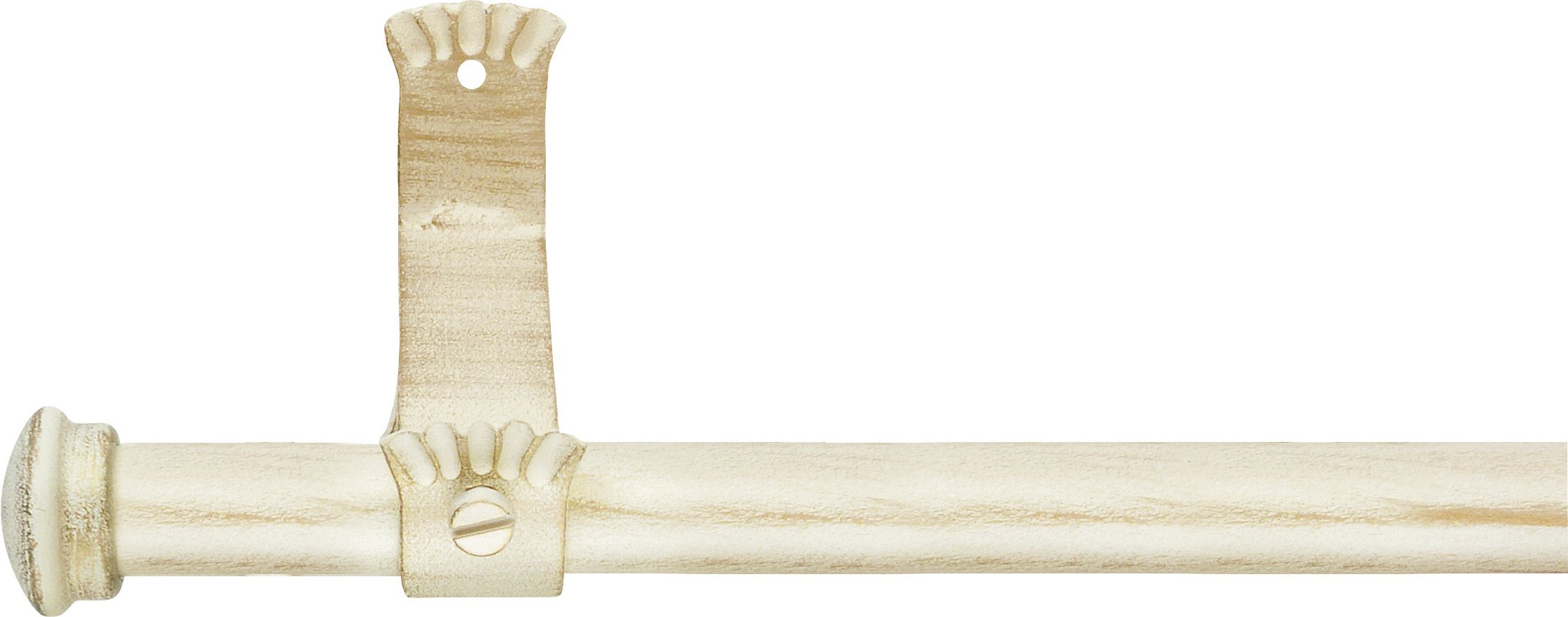 chyc Tringle Fer forgé en kit D20 modèle Bouchon - Ivoire doré - 2m50