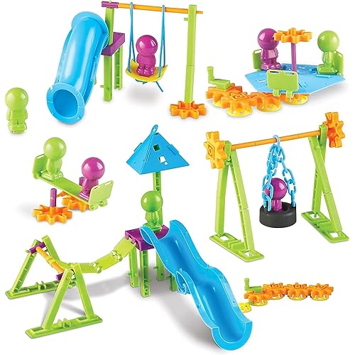 Learning Resources Playground Engineering & Design STEM Set - 104 Pieces, Ages 5+ STEM Toys for Kids, Construction Toys