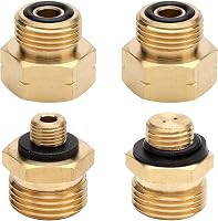 HENGBIRD Gázpalack Adapter Készlet 4 Darabos - Sárgaréz Európai Gáz Csatlakozó Nyomásszabályozóhoz Külföldi Palackokhoz 1